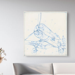 Wall Art - Retro Plane Sketch