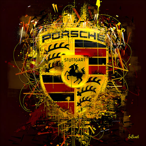 Canvas Wall Art, Porsche Logo, Wall Poster