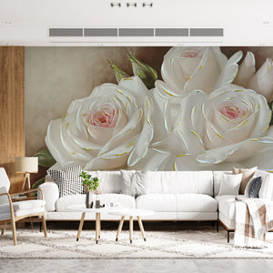  Beige Rose Flowers Wallpaper