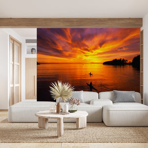 Colorful Sunset & Sea Wallpaper | Ocean Wallpaper Mural