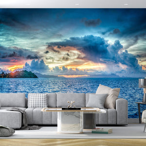 Blue Sea & Sky Wallpaper | Ocean & Sea Wallpaper