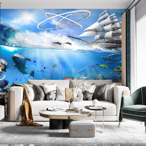 Colorful Fishes and Sealife Wallpaper | Ocean Wallpaper Mural