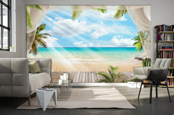 Tropical Sea View Wallpaper | Ocean & Sea Wallpaper