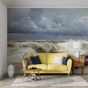 Sea Storm in Ocean | Sea Wall Mural