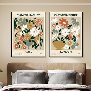  Set of 2 Prints - Trendy Botanical Wall Art Double Wall Art