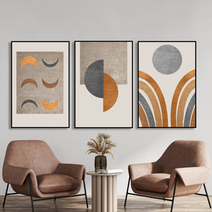  Set of 3 Prints - Modern Geometry Triptych
