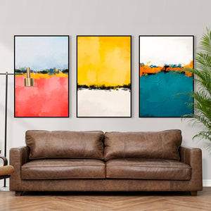 Set of 3 Prints - Colorful Abstract Triptych