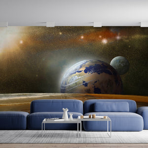 Planets in Space Wall Mural