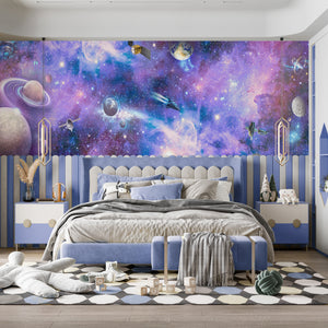 Purple Galaxy  Wall Mural