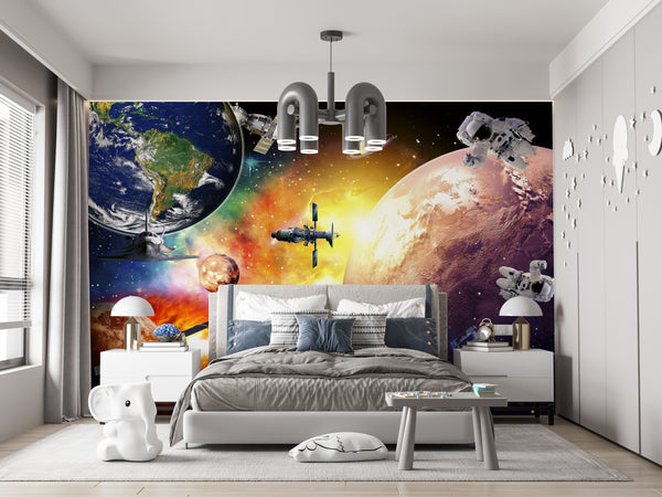 Satellites and Astronaut Wallpaper