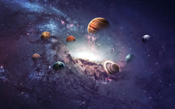 Space Wall Murals, Cosmic Space Wallpaper, Non Woven, Universe Wallpaper, Solar System Planets Wall Mural