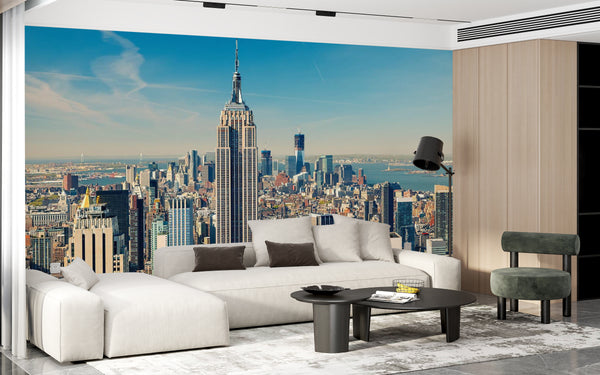 City Wallpaper Mural, City Wallpaper, Non Woven, Empire State Building Wallpaper, American Dream Wall Mural