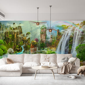 Murals of Waterfalls | Mountain Waterfall Wall Mural