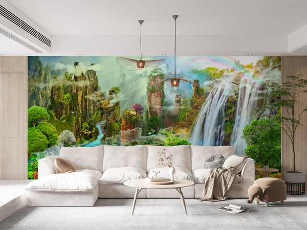 Murals of Waterfalls | Mountain Waterfall Wall Mural