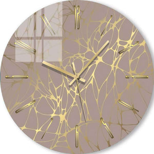 Customized Wall Clock | Beige & Gold 