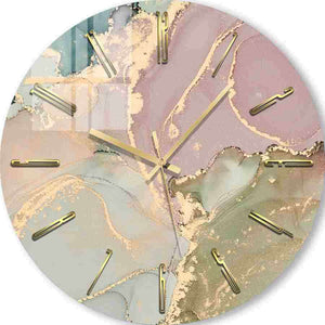 Wall Glass Clock With Picture | Peace 