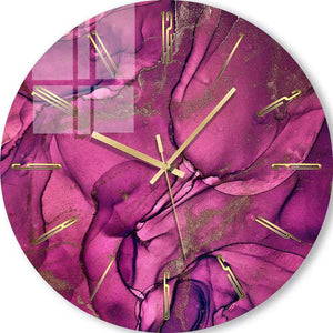 Wall Clocks | Bright pink abstraction 