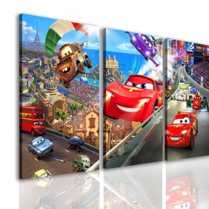 Multi Piece Wall Art  -  Funny cars in the city