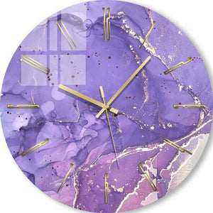 Custom Wall Clocks Personalized | Violet paint 