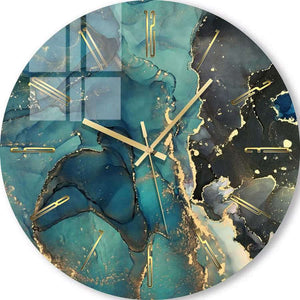 Glass Wall Clock | Cool Turquoise 