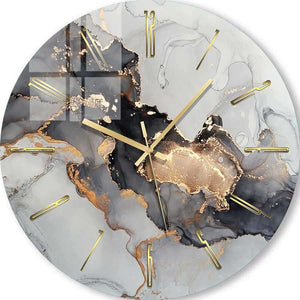 Custom Wall Clock | Gold with black and gray paints 