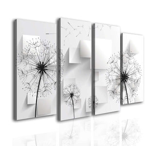 Multi Pic Canvas  -  Abstract dandelions