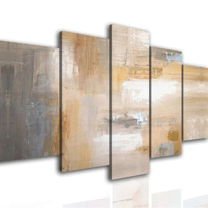 Split Canvas Wall Art  - Beige abstraction