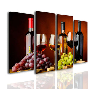 Multi Picture Canvas  -  Bottles of wine