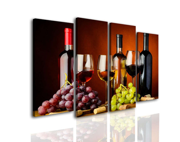Multi Picture Canvas  -  Bottles of wine
