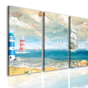 Canvas Multi Panel Wall Art  -  Fantastic beach
