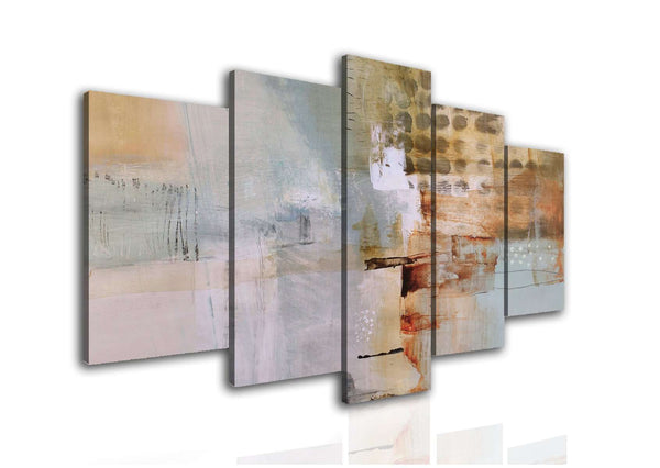 Multi Panel Canvas Wall Art  - Brown abstraction