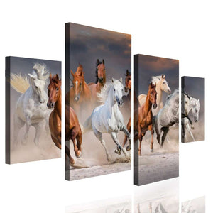 Multiple Canvas Painting  -  Horses in motion