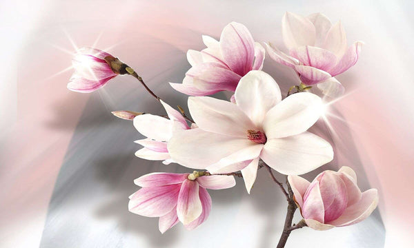 Modular picture, Delicate flower on a pink background