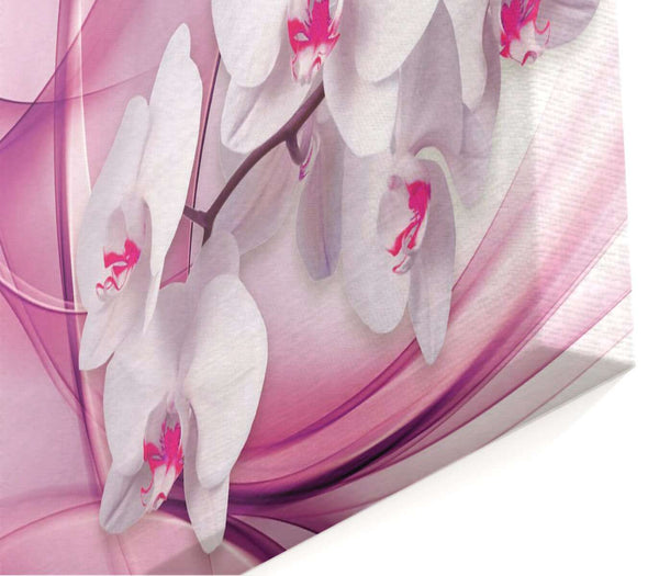 Modular picture, Orchid on a burgundy background