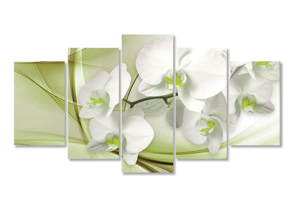 Modular picture, Orchid on a green background