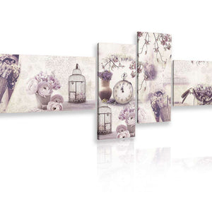 Multiple Canvas Painting  -  Pink Provence