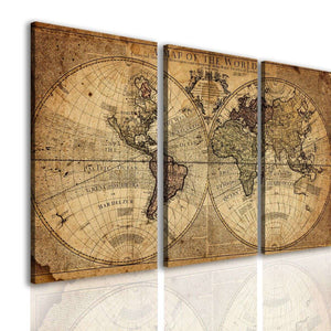 Multi Pic Canvas  -  An old map