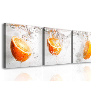 Multi Panel Wall Decor  -  Three oranges