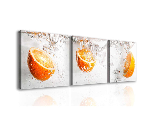 Multi Panel Wall Decor  -  Three oranges