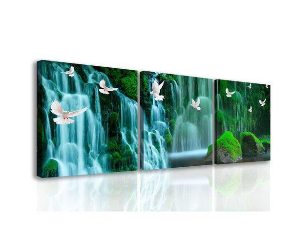Multi Canvas Artwork  -  Waterfall in the forest