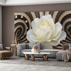  Beige Lotus Flower Wallpaper