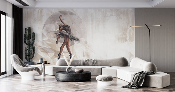 Abstract Wallpaper Mural | Ballerina Girl Wallpaper