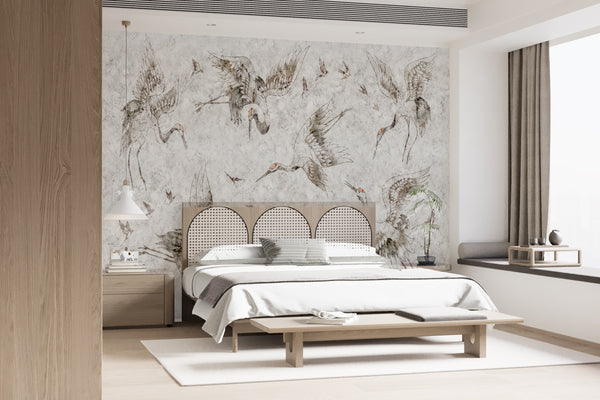 Wallpaper Mural, Heron Birds Wallpaper, Wild Birds Wall Mural