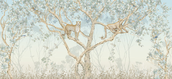 Wallpaper Mural, Leopards in Tree Wallpaper, Wild animals Wall Mural