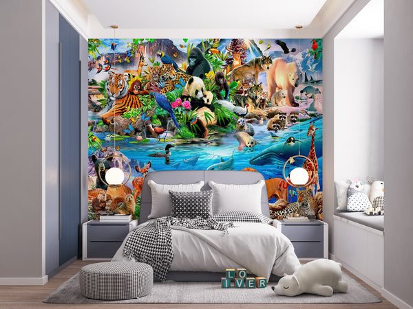 Wallpaper Mural, Animals Wallpaper, Wild Animals Wall Mural