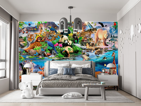  Wild Animals Wall Mural