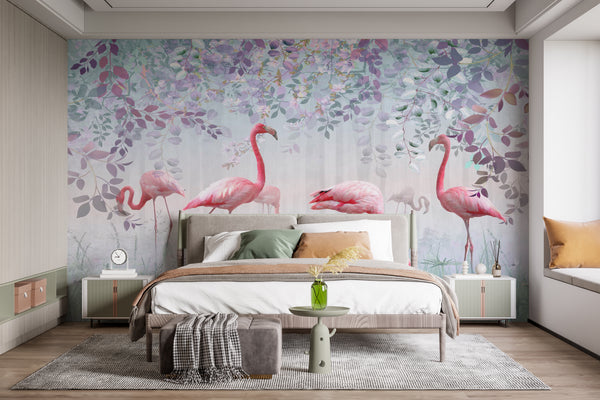 Pink Flamingo Wallpaper Mural