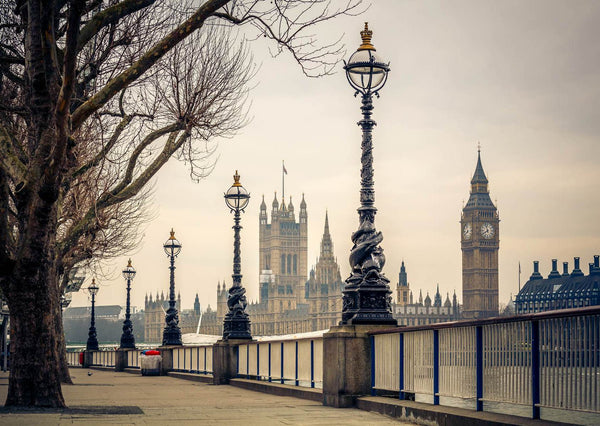 Big Ben and Houses of Parliament Wallpaper, Bridge Wallpaper, Non Woven, Big Ben and Houses of Parliament Wallpaper, England View Wall Mural