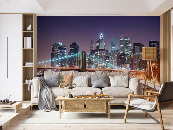 Brooklyn Bridge and NYC Skyline at Night