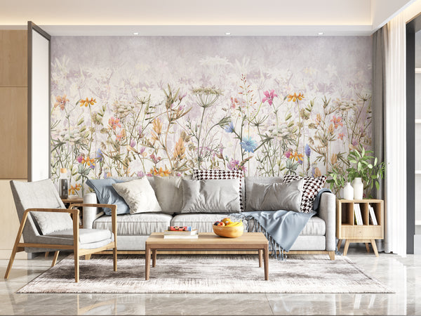 Colorful Floral Wall Mural